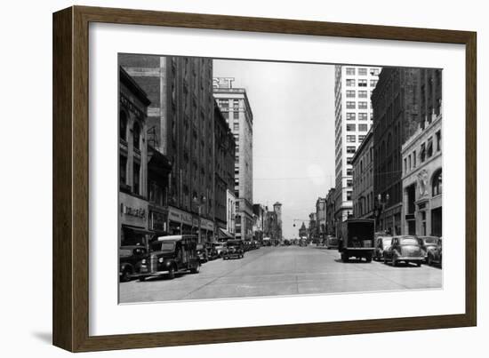 Tacoma, WA View of Pacific Avenue Photograph - Tacoma, WA-Lantern Press-Framed Art Print