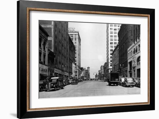 Tacoma, WA View of Pacific Avenue Photograph - Tacoma, WA-Lantern Press-Framed Art Print