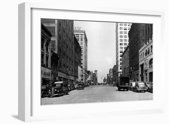 Tacoma, WA View of Pacific Avenue Photograph - Tacoma, WA-Lantern Press-Framed Art Print