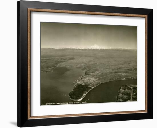 Tacoma, Washington, Aerial View (ca. 1937)-null-Framed Giclee Print