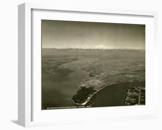 Tacoma, Washington, Aerial View (ca. 1937)-null-Framed Giclee Print