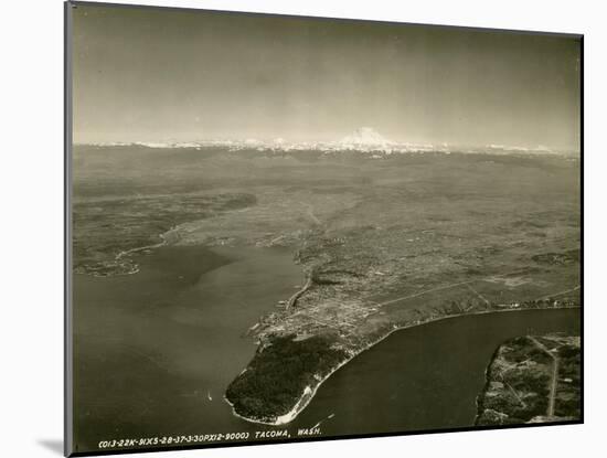 Tacoma, Washington, Aerial View (ca. 1937)-null-Mounted Giclee Print