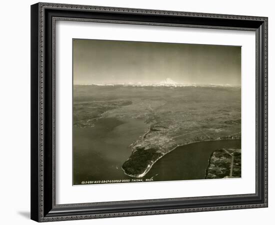 Tacoma, Washington, Aerial View (ca. 1937)-null-Framed Giclee Print