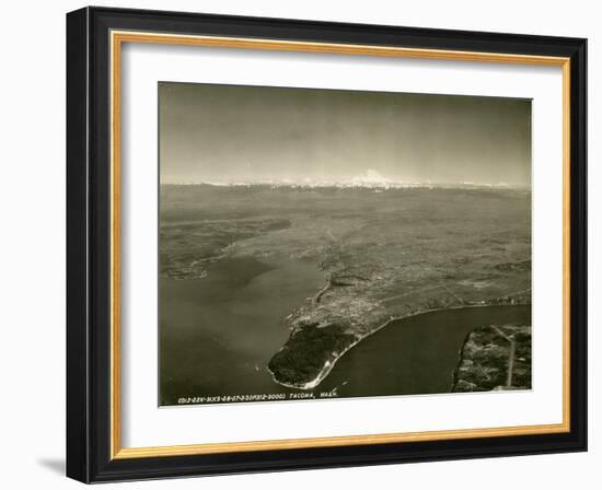 Tacoma, Washington, Aerial View (ca. 1937)-null-Framed Giclee Print