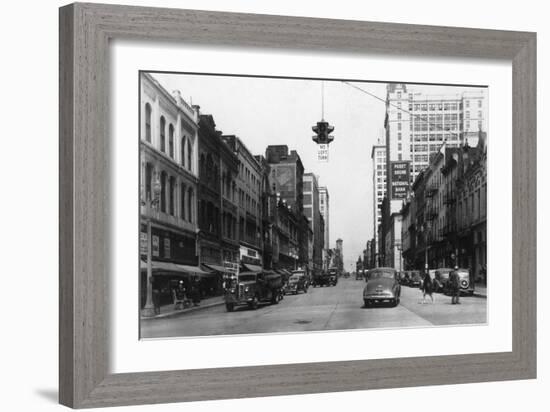 Tacoma, Washington - Northern View from Pacific Avenue-Lantern Press-Framed Art Print