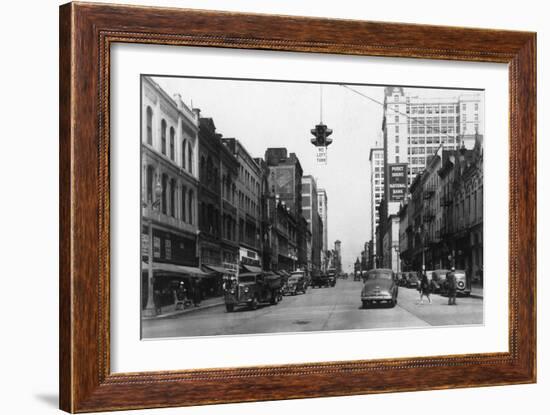 Tacoma, Washington - Northern View from Pacific Avenue-Lantern Press-Framed Art Print