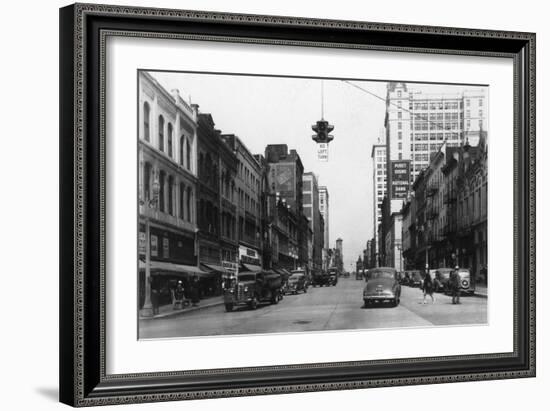 Tacoma, Washington - Northern View from Pacific Avenue-Lantern Press-Framed Art Print