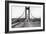 Tacoma, Washington - November 7, 1940 - Tacoma Narrows Bridge - Man on Bridge-Lantern Press-Framed Art Print