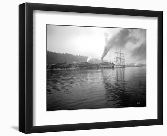 Tacoma Waterfront, 1915-Asahel Curtis-Framed Giclee Print