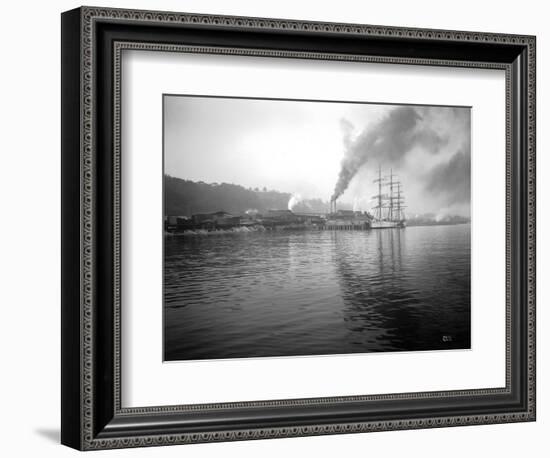 Tacoma Waterfront, 1915-Asahel Curtis-Framed Giclee Print