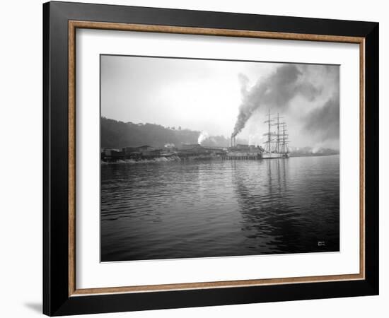 Tacoma Waterfront, 1915-Asahel Curtis-Framed Giclee Print