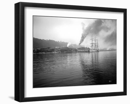 Tacoma Waterfront, 1915-Asahel Curtis-Framed Giclee Print