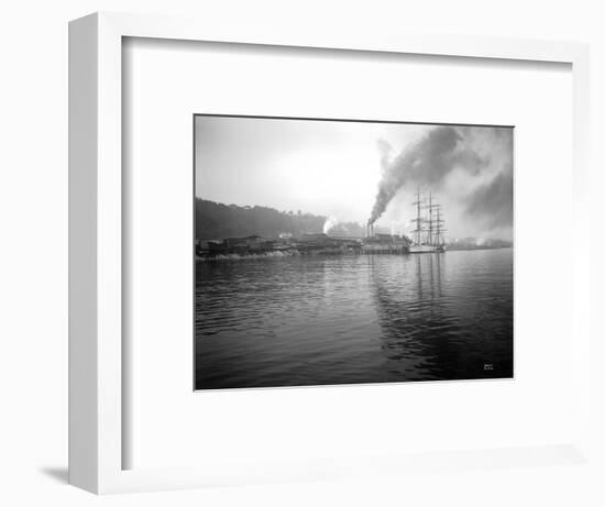 Tacoma Waterfront, 1915-Asahel Curtis-Framed Premium Giclee Print