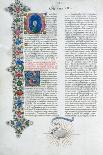 Illuminated Manuscript Page from Decameron, by Giovanni Boccaccio, Italian, C1467-Taddeo Crivelli-Giclee Print