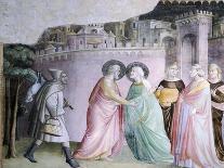 Figures of Ladies, Detail from Stories of Virgin: Marriage of Virgin-Taddeo Gaddi-Giclee Print
