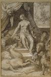 Sheet of Studies for the Blinding of Elymas, Sacrifice at Lystra, and a Holy Family, C.1558-Taddeo Zuccaro-Giclee Print