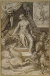 Sheet of Studies for the Blinding of Elymas, Sacrifice at Lystra, and a Holy Family, C.1558-Taddeo Zuccaro-Framed Giclee Print