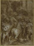 Sheet of Studies for the Blinding of Elymas, Sacrifice at Lystra, and a Holy Family, C.1558-Taddeo Zuccaro-Giclee Print