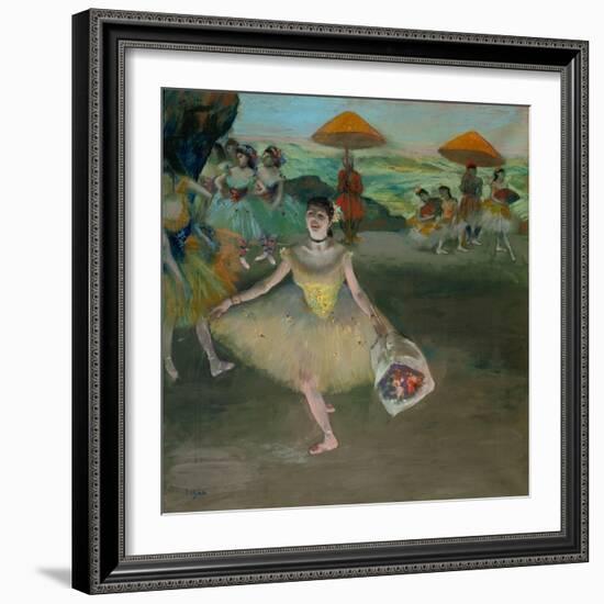 Tänzerin auf der Bühne. 1878-Edgar Degas-Framed Giclee Print