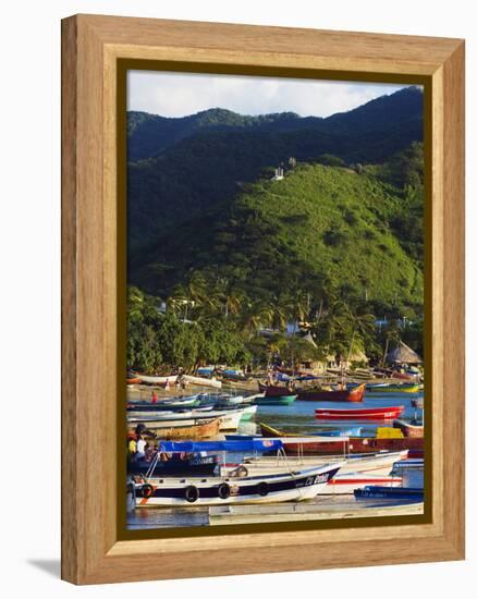 Taganga, Caribbean Coast, Colombia, South America-Christian Kober-Framed Premier Image Canvas