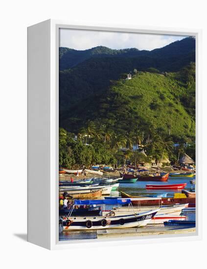 Taganga, Caribbean Coast, Colombia, South America-Christian Kober-Framed Premier Image Canvas