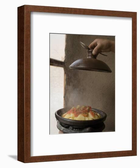 Tagine, Typical Moroccan Food and Pot, Cafe Atlas, Imlil, High Atlas Mountains, Morocco-Ethel Davies-Framed Photographic Print