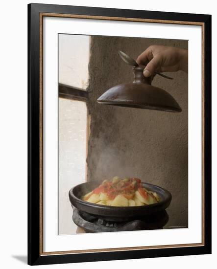 Tagine, Typical Moroccan Food and Pot, Cafe Atlas, Imlil, High Atlas Mountains, Morocco-Ethel Davies-Framed Photographic Print