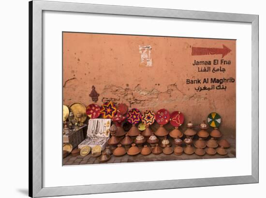 Tagines for Sale in Marrakech, Morocco-Brenda Tharp-Framed Photographic Print