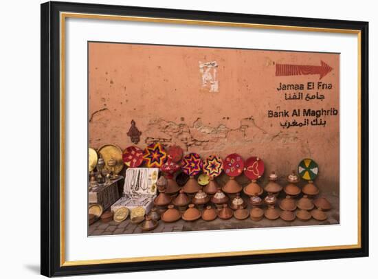 Tagines for Sale in Marrakech, Morocco-Brenda Tharp-Framed Photographic Print