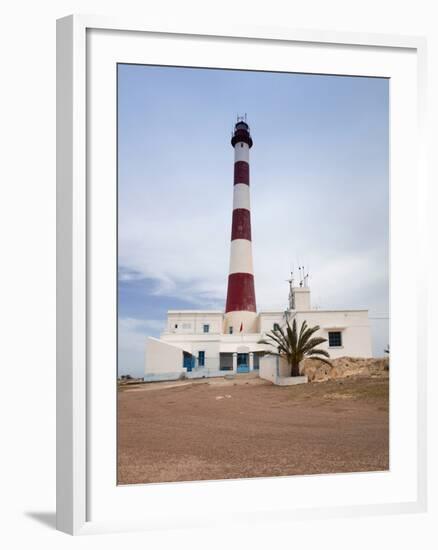 Taguermes Lighthouse, Sidi Mahres Beach, Houmt Souq, Jerba Island, Tunisia-Walter Bibikow-Framed Photographic Print