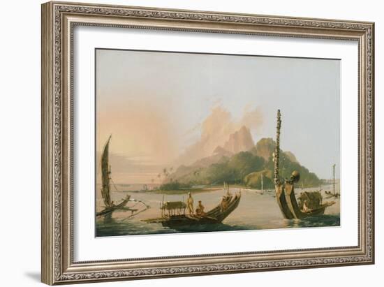 Tahiti: Bearing South East 1773, 1775 (Oil on Panel)-William Hodges-Framed Giclee Print