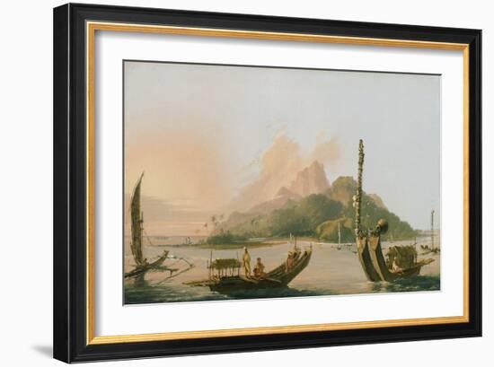 Tahiti: Bearing South East 1773, 1775 (Oil on Panel)-William Hodges-Framed Giclee Print