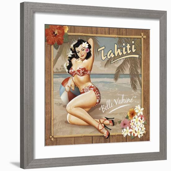 Tahiti-Bruno Pozzo-Framed Art Print