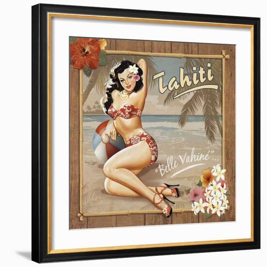 Tahiti-Bruno Pozzo-Framed Art Print