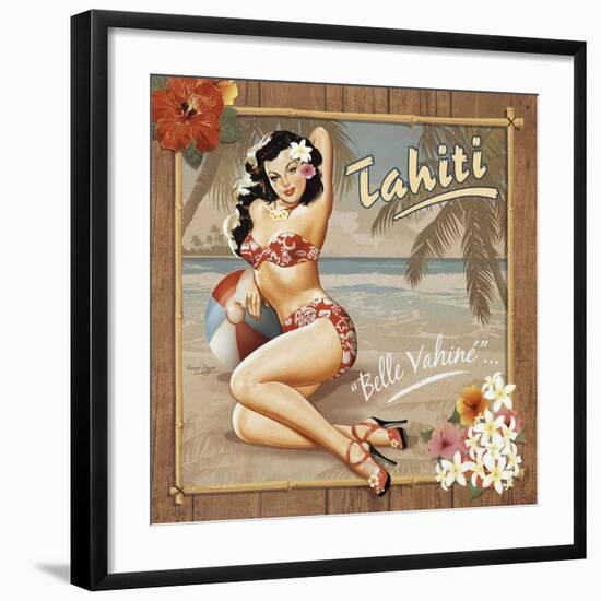 Tahiti-Bruno Pozzo-Framed Art Print