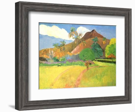 Tahitian Landscape, 1891-Paul Gauguin-Framed Giclee Print