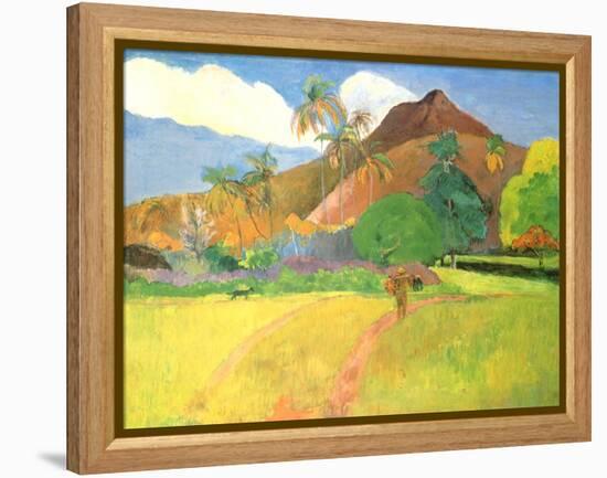 Tahitian Landscape, 1891-Paul Gauguin-Framed Premier Image Canvas