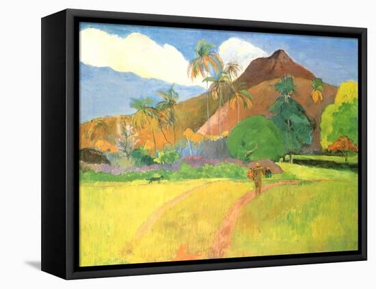 Tahitian Landscape, 1891-Paul Gauguin-Framed Premier Image Canvas