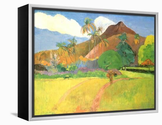 Tahitian Landscape, 1891-Paul Gauguin-Framed Premier Image Canvas