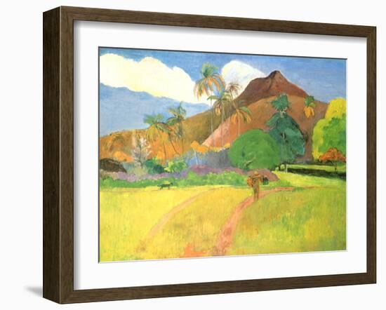 Tahitian Landscape, 1891-Paul Gauguin-Framed Giclee Print