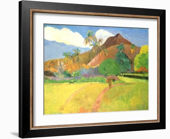 Tahitian Landscape, 1891-Paul Gauguin-Framed Giclee Print