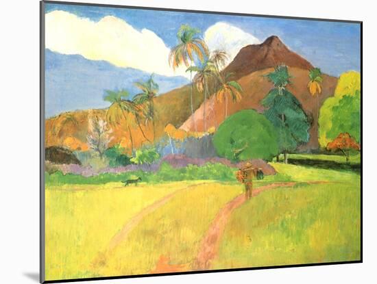 Tahitian Landscape, 1891-Paul Gauguin-Mounted Giclee Print