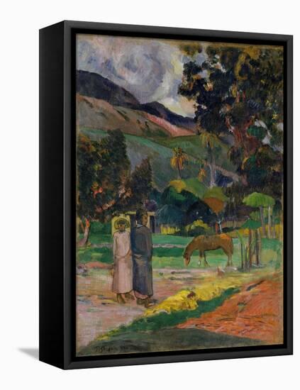 Tahitian Landscape, 1892-Paul Gauguin-Framed Premier Image Canvas