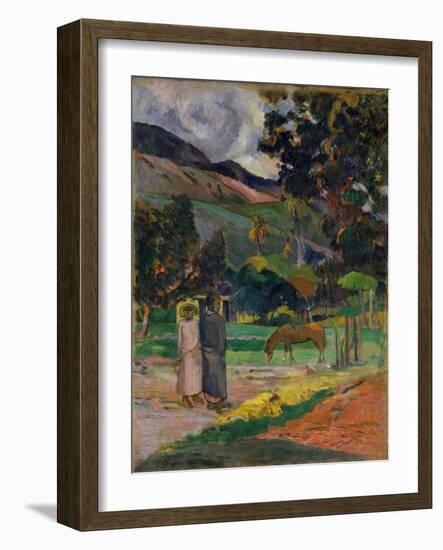 Tahitian Landscape, 1892-Paul Gauguin-Framed Giclee Print