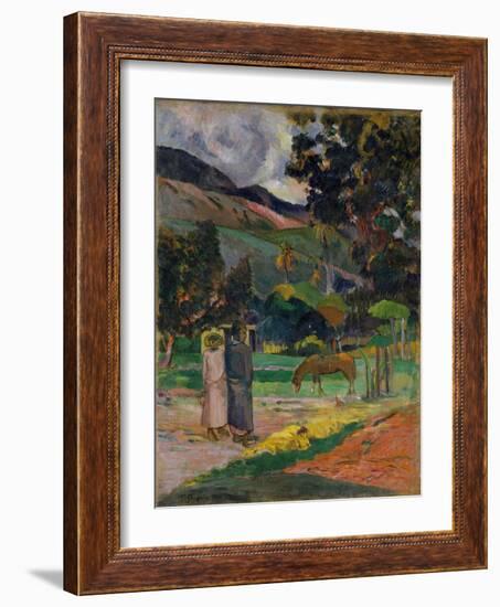 Tahitian Landscape, 1892-Paul Gauguin-Framed Giclee Print