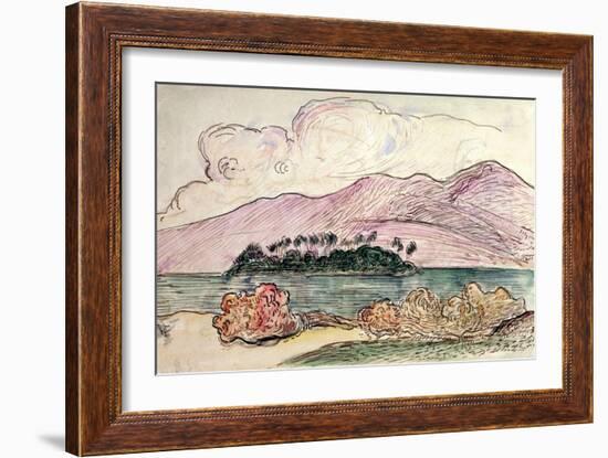 Tahitian Landscape-Paul Gauguin-Framed Giclee Print