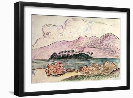 Tahitian Landscape-Paul Gauguin-Framed Giclee Print