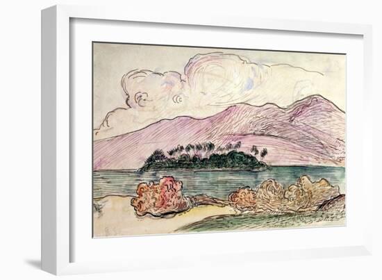 Tahitian Landscape-Paul Gauguin-Framed Giclee Print