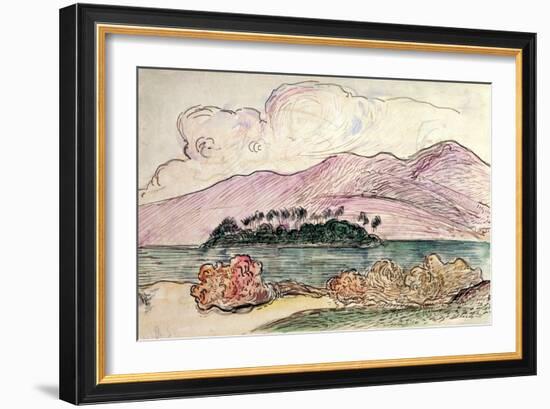 Tahitian Landscape-Paul Gauguin-Framed Giclee Print