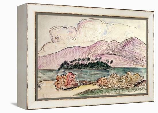 Tahitian Landscape-Paul Gauguin-Framed Premier Image Canvas